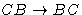 $CB \rightarrow BC$